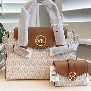 🎀New! Michael Kors Carmen MD Flap Satchel Set